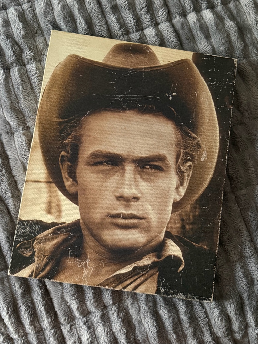 RARE James Dean Western Sepia Tone Rustic Style Home Art Wall Decor Canvas